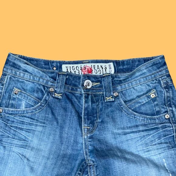 Vigoss Medium Wash Low Rise Denim Capris Size 3/4 Waist 27” #115 - Picture 6 of 7